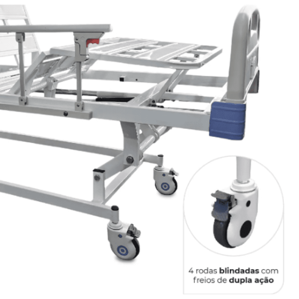 Cama Hospitalar 3 movimentos hasta 180kg dx3 - Dellamed - Imagen 4